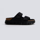 Birkenstock Arizona Chunky Suede Negro Mujer
