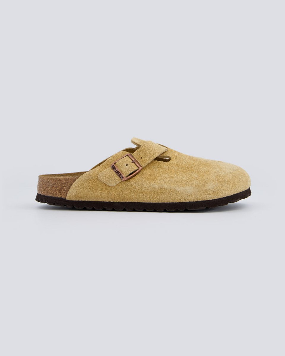 Birkenstock Boston Suede Beige Mujer 1026164 Zuecos