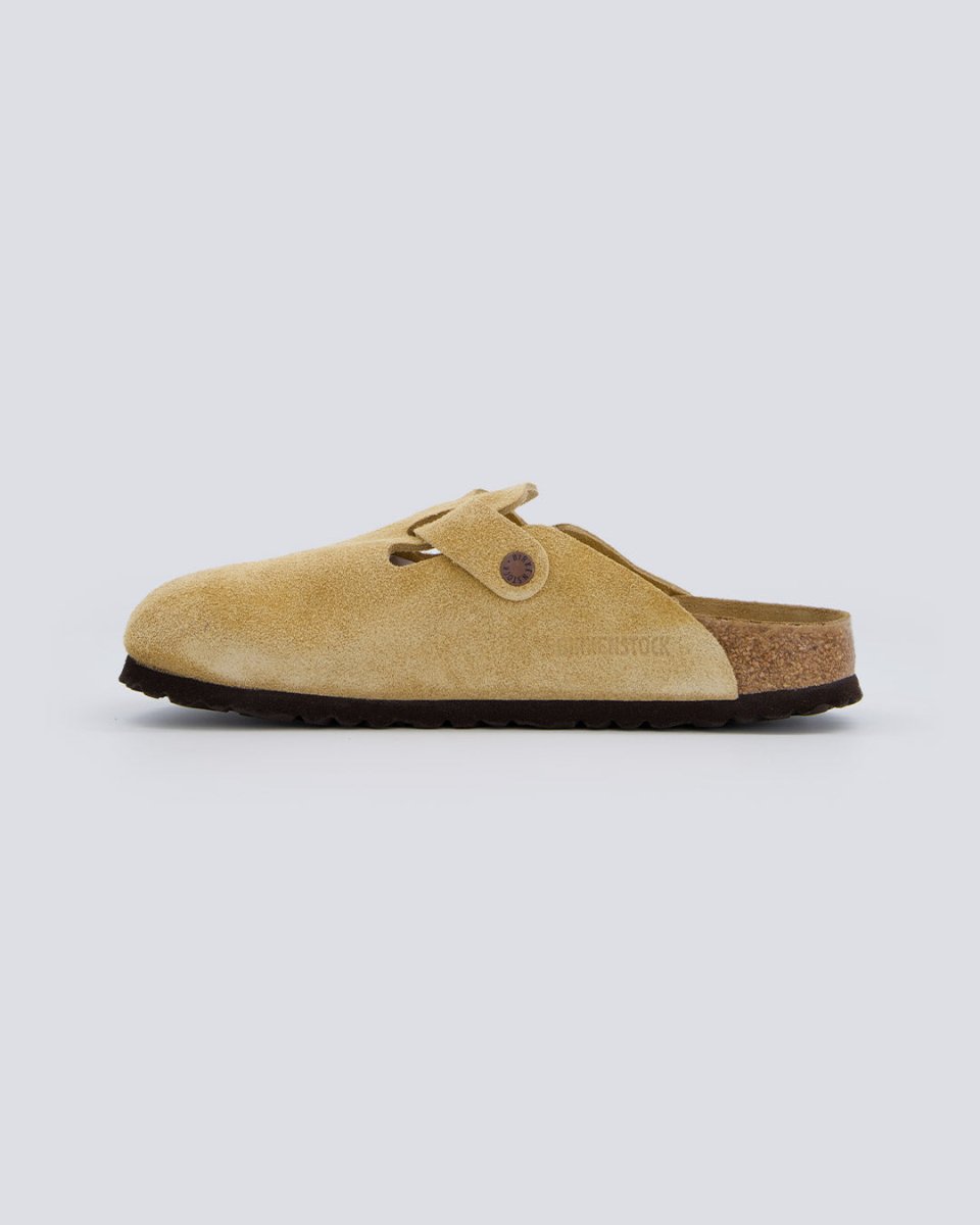Birkenstock Boston Suede Beige Mujer 1026164 Zuecos