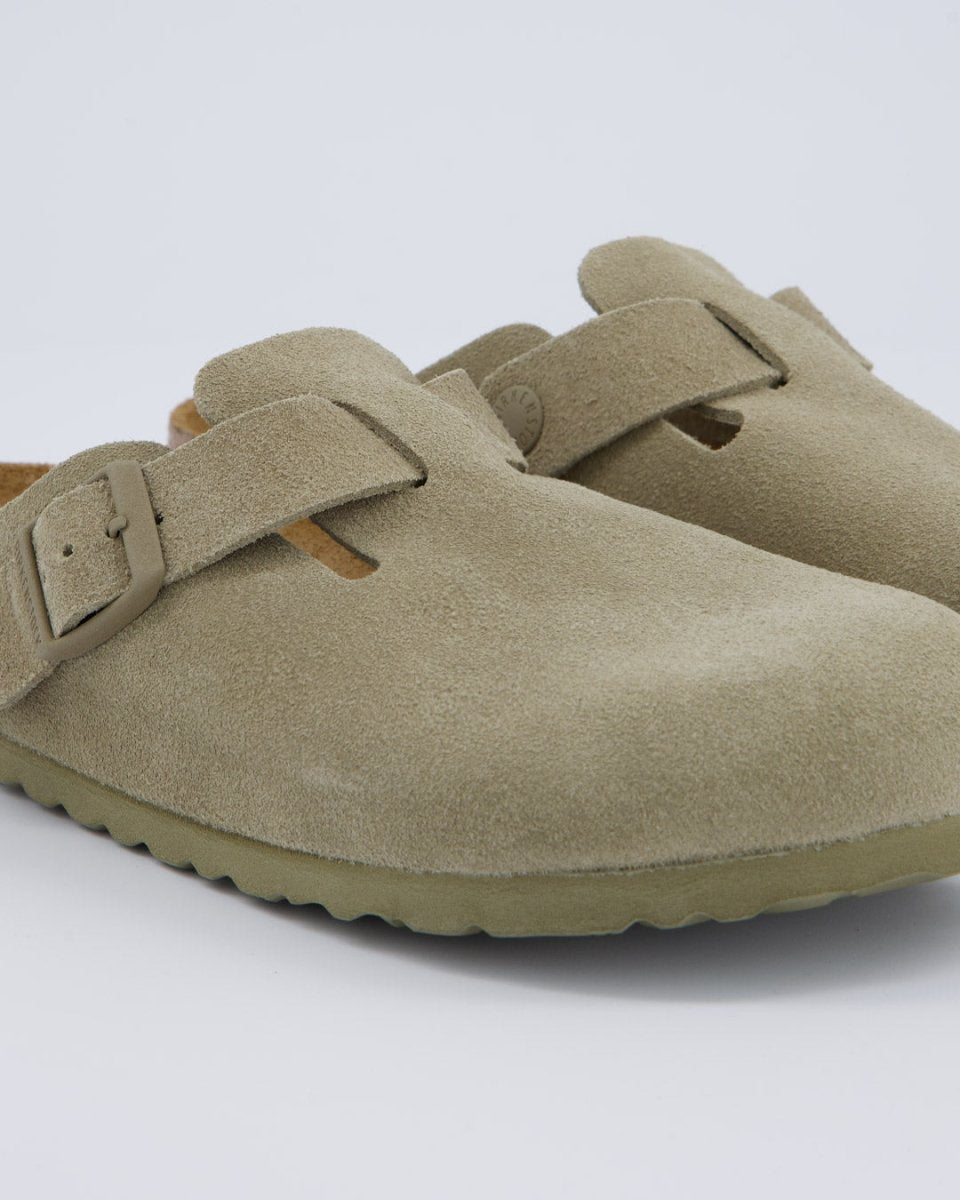 Birkenstock Boston Suede Caqui Claro Hombre 1025844 zuecos
