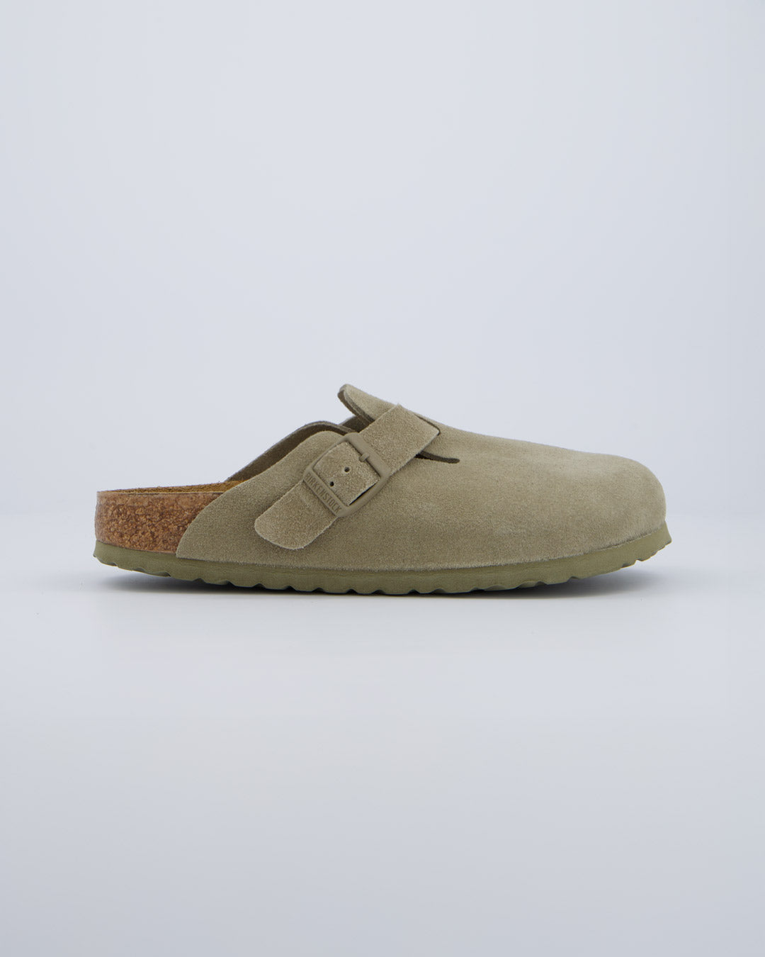 Birkenstock Boston Suede Caqui Claro Mujer Zuecos