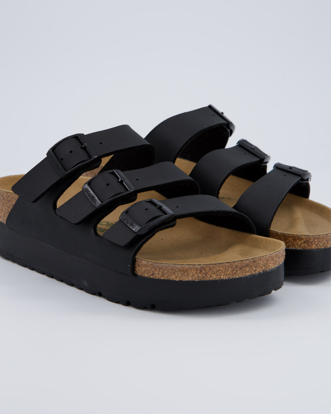 Birkenstock Florida III Flex Platform Negro Mujer Sandalias