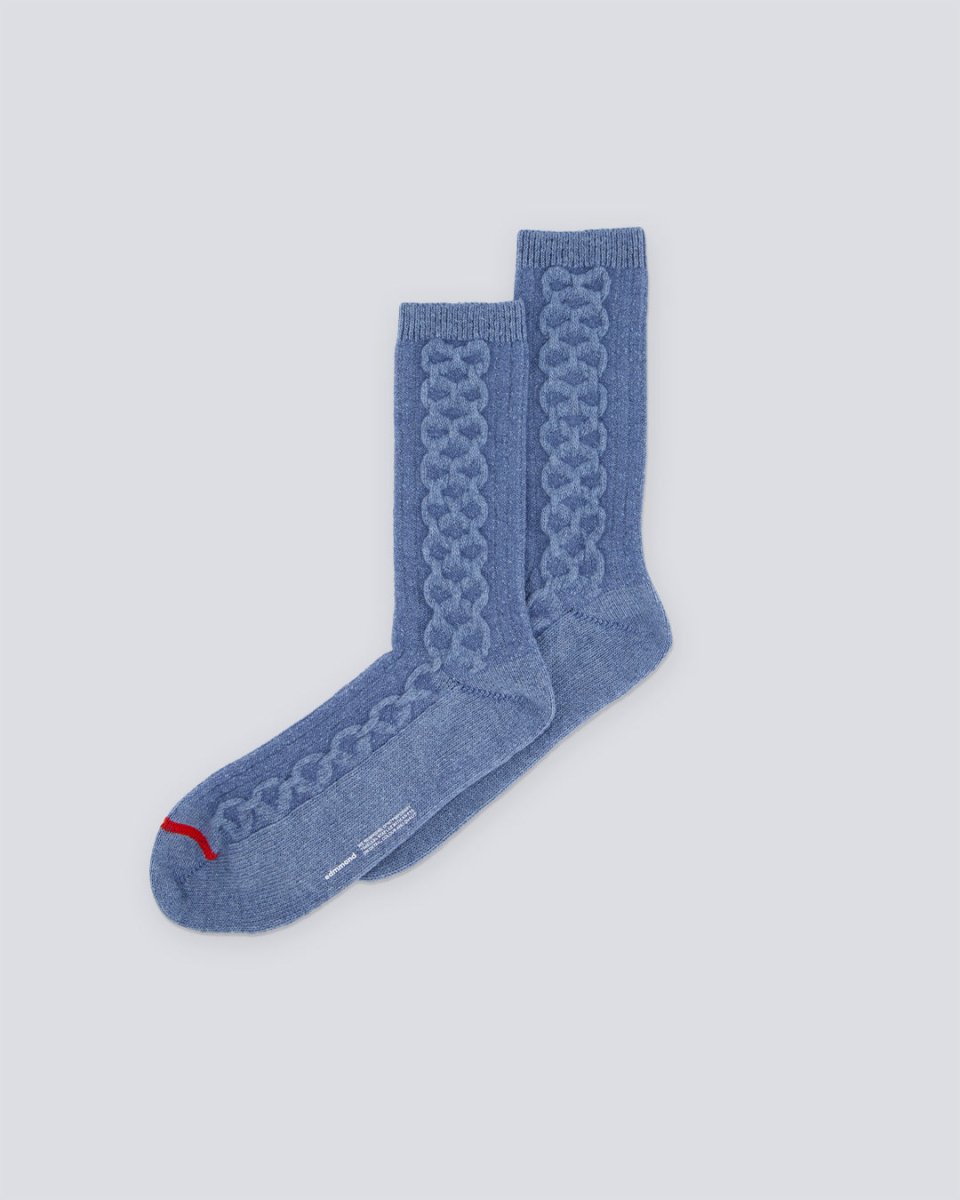 Calcetines Edmmond Studios Cable Knit Azul Unisex 325-94-04540