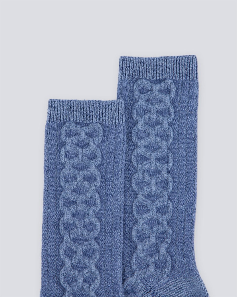 Calcetines Edmmond Studios Cable Knit Azul Unisex 325-94-04540