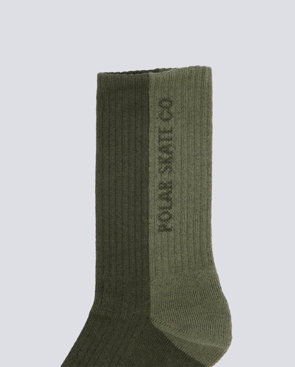 Calcetines Polar Skate Co Rib Socks 5050 Verde Unisex POLARFW25-16