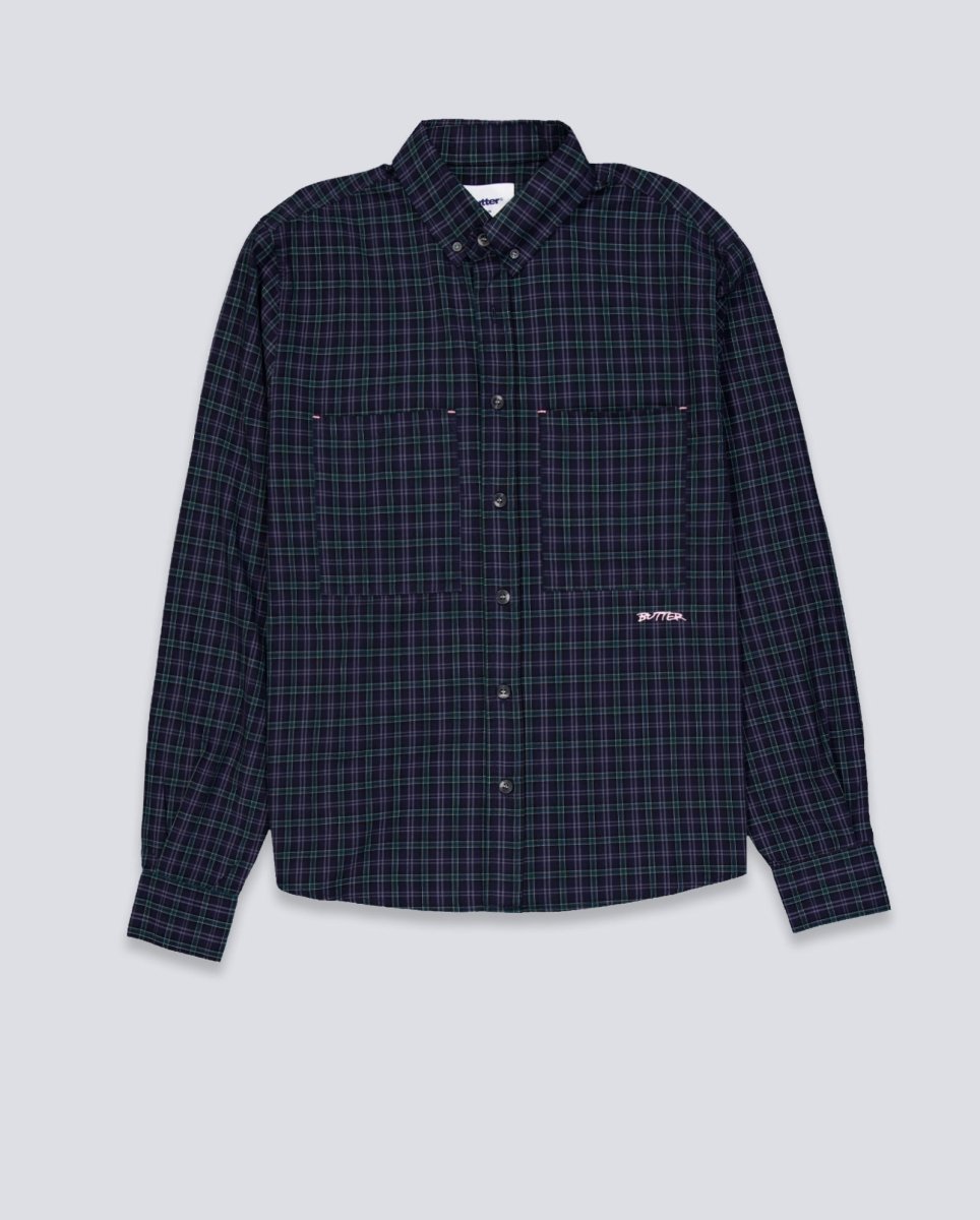 Camisa Butter Goods Plaid Azul Unisex BGQ1264403