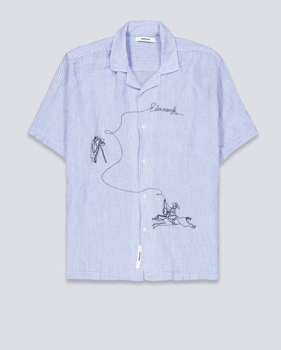 Camisa Edmmond Studios Western Azul Unisex 126-10-22560