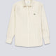 Camisa Lacoste Manga Larga Beige Blanco Mujer