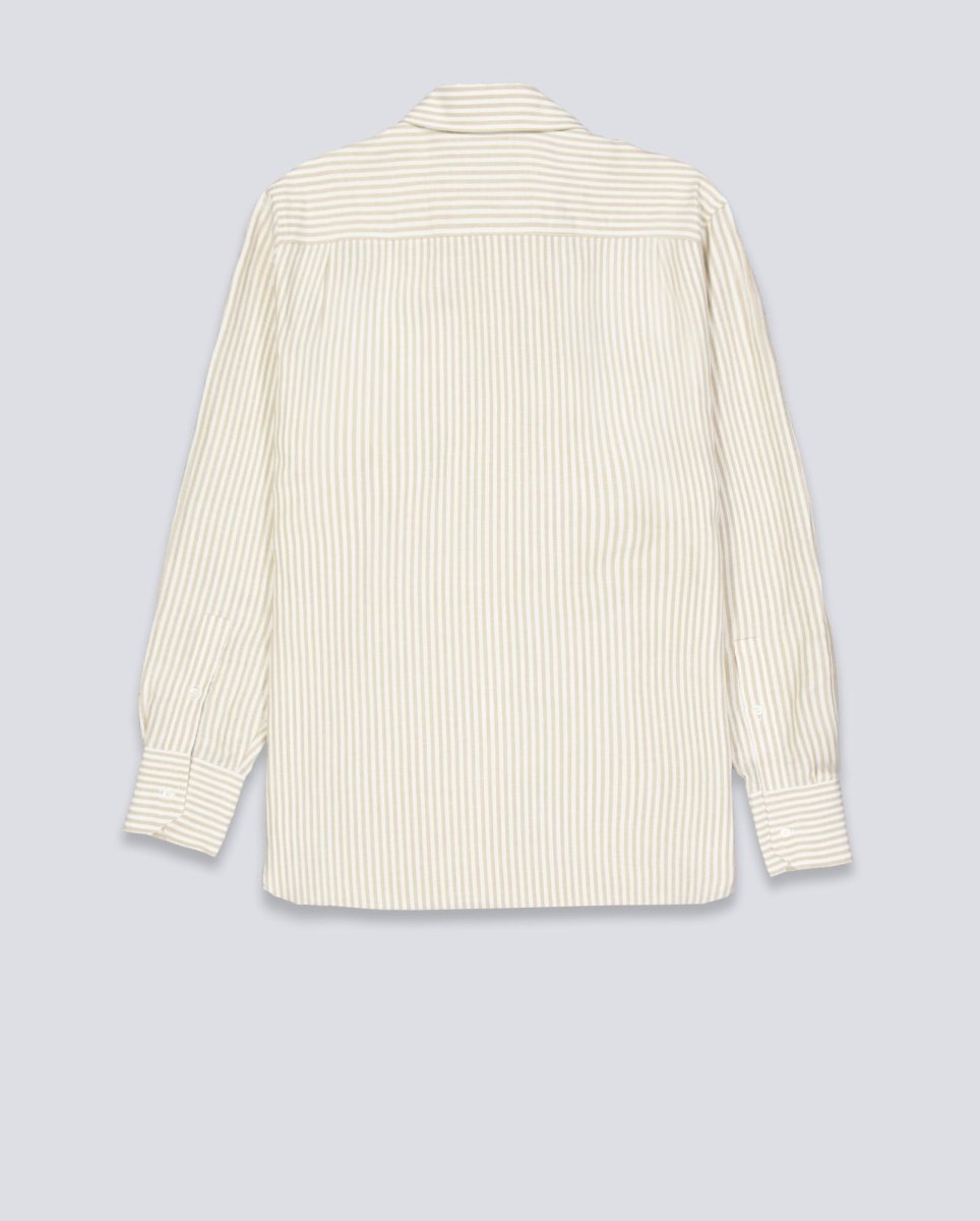 Camisa Lacoste Manga Larga Beige Blanco Mujer CF1429-8GI