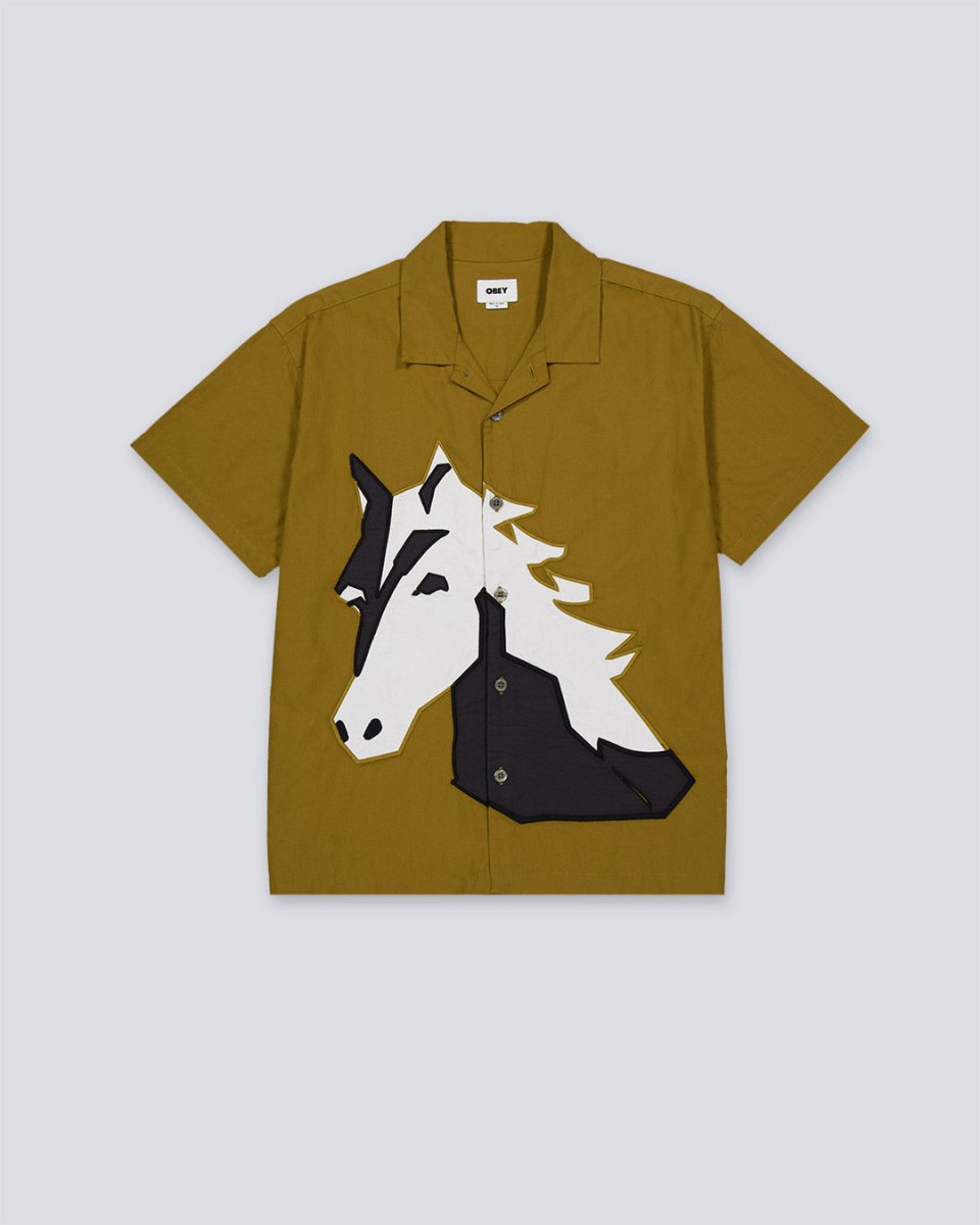 Camisa Obey Beau Marrón Hombre