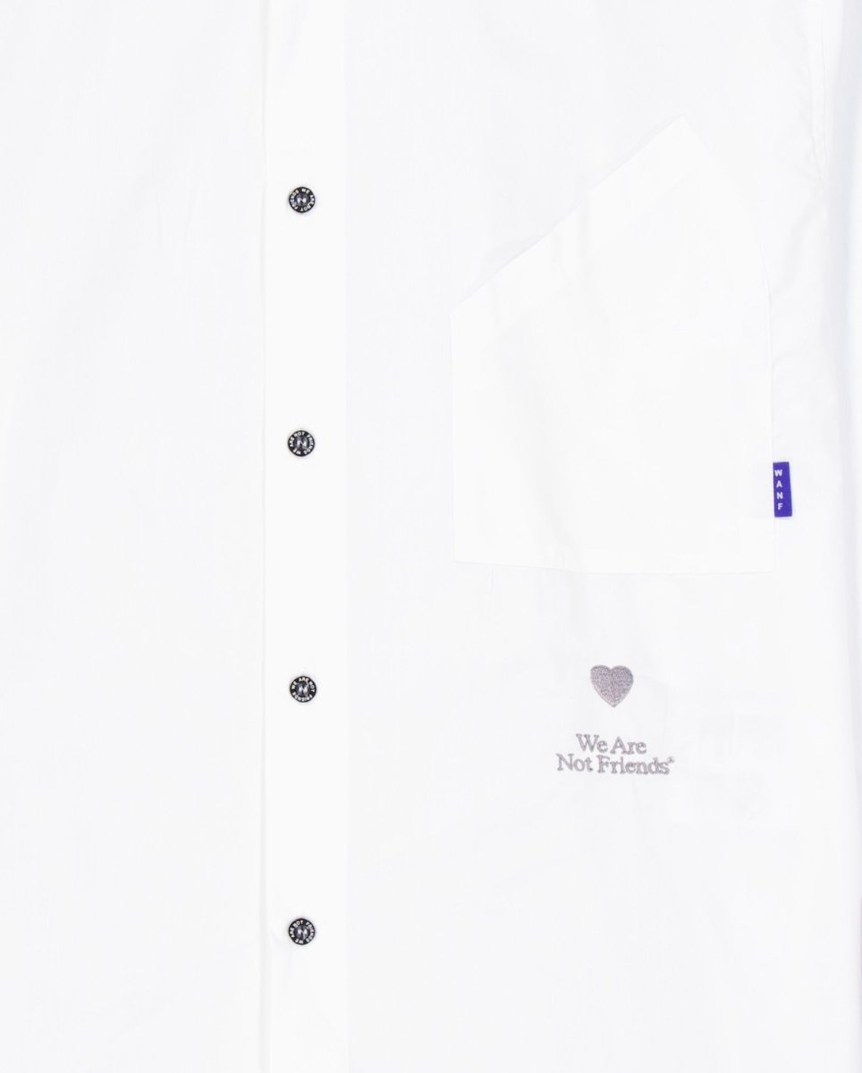 Camisa We Are Not Friends Work The Love Blanco Unisex WANFSS26-13