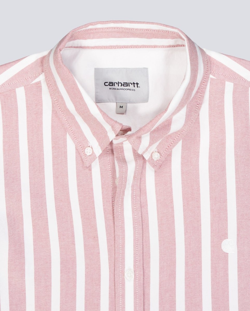 Camisa de Rayas Carhartt WIP Deven Roja Unisex I036198-3JDXX
