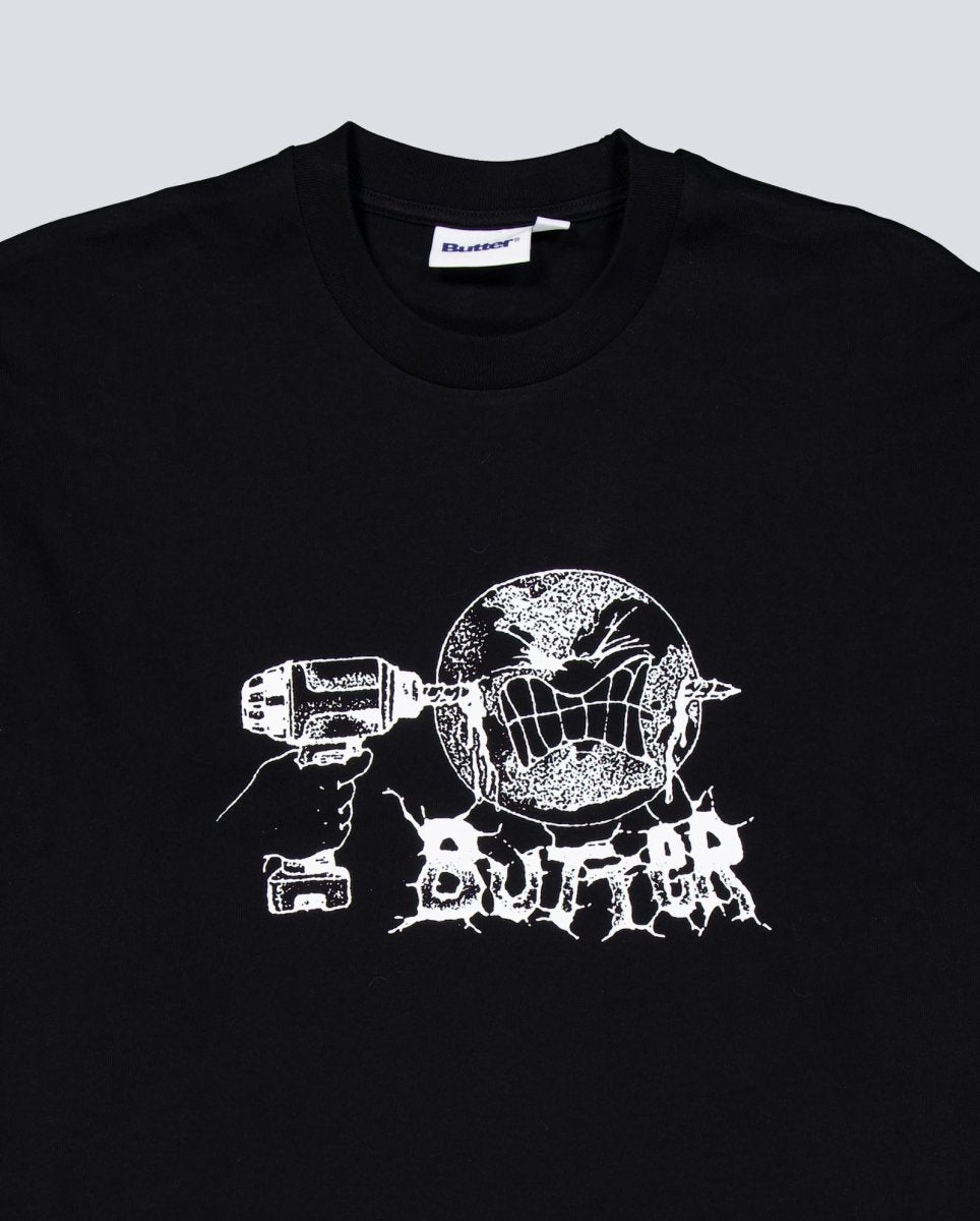 Camiseta Butter Goods Drill Negra Unisex BGQ1260203