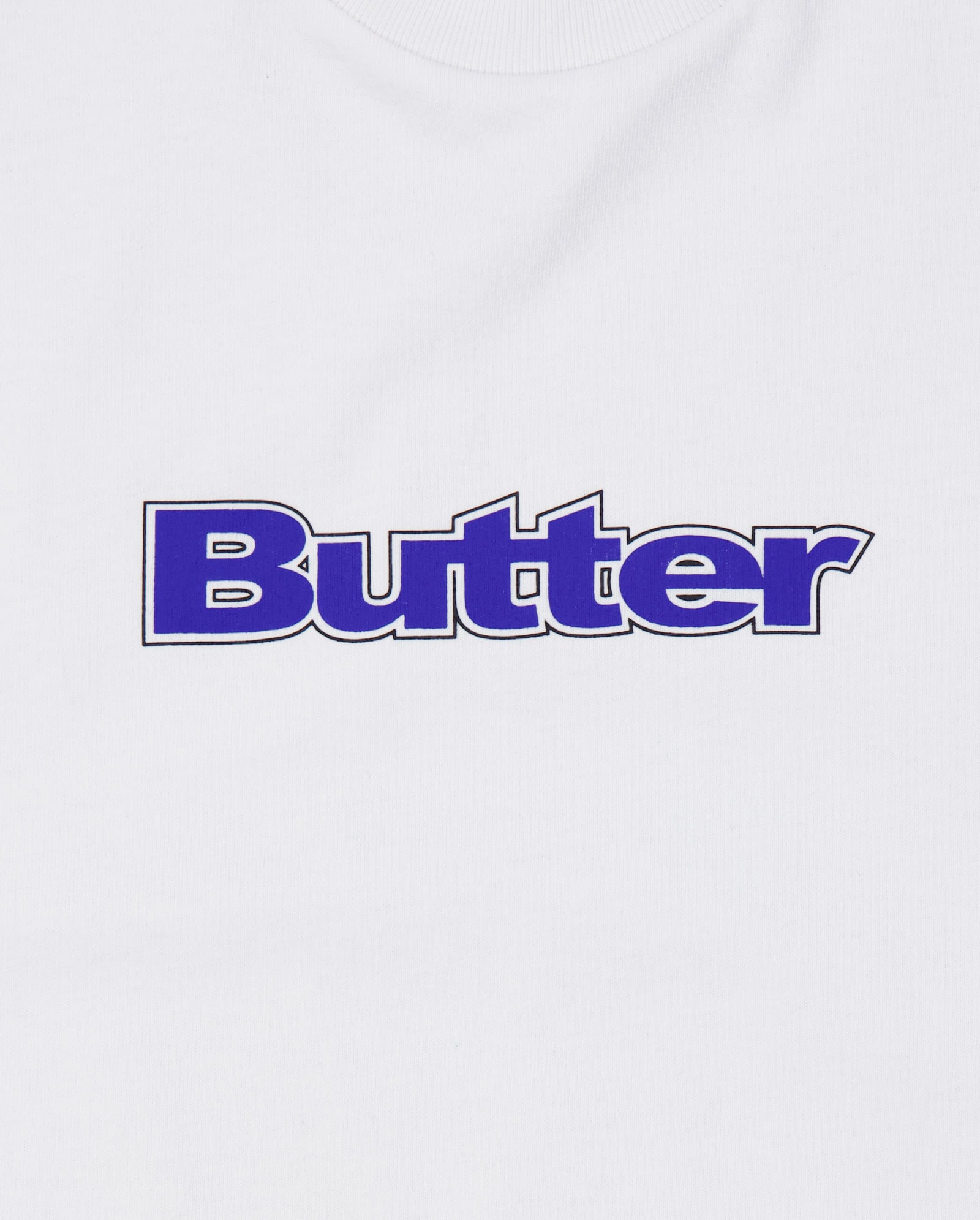 Camiseta Butter Goods Outline Logo Blanca Unisex BGQ3250301