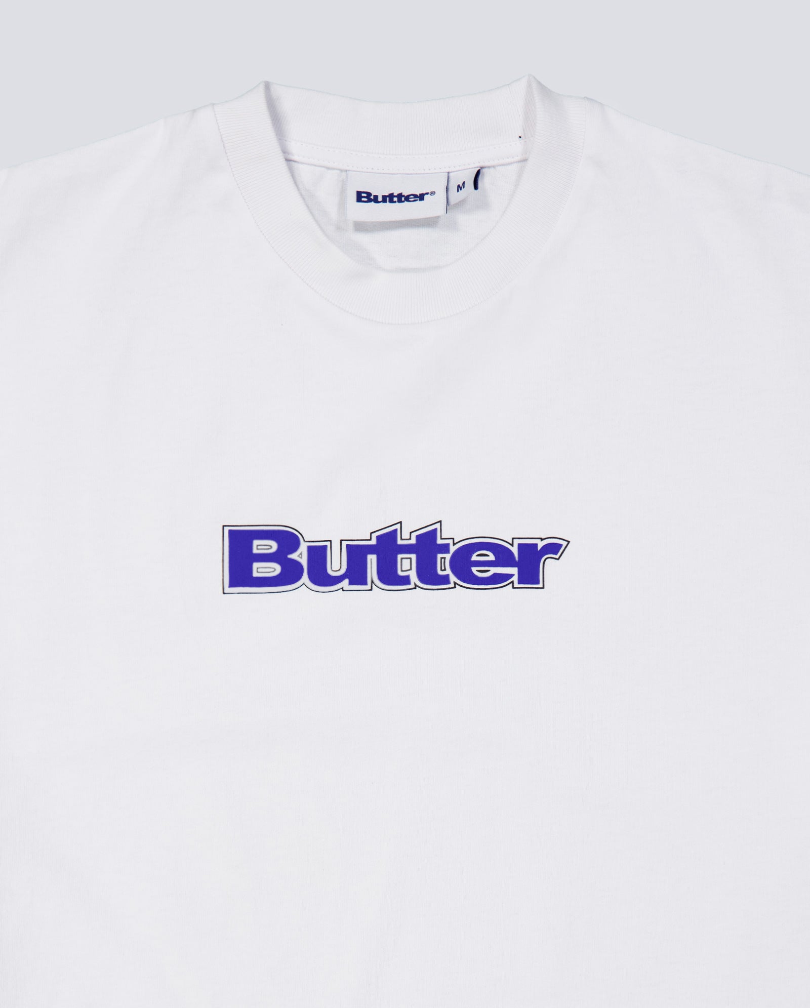 Camiseta Butter Goods Outline Logo Blanca Unisex BGQ3250301