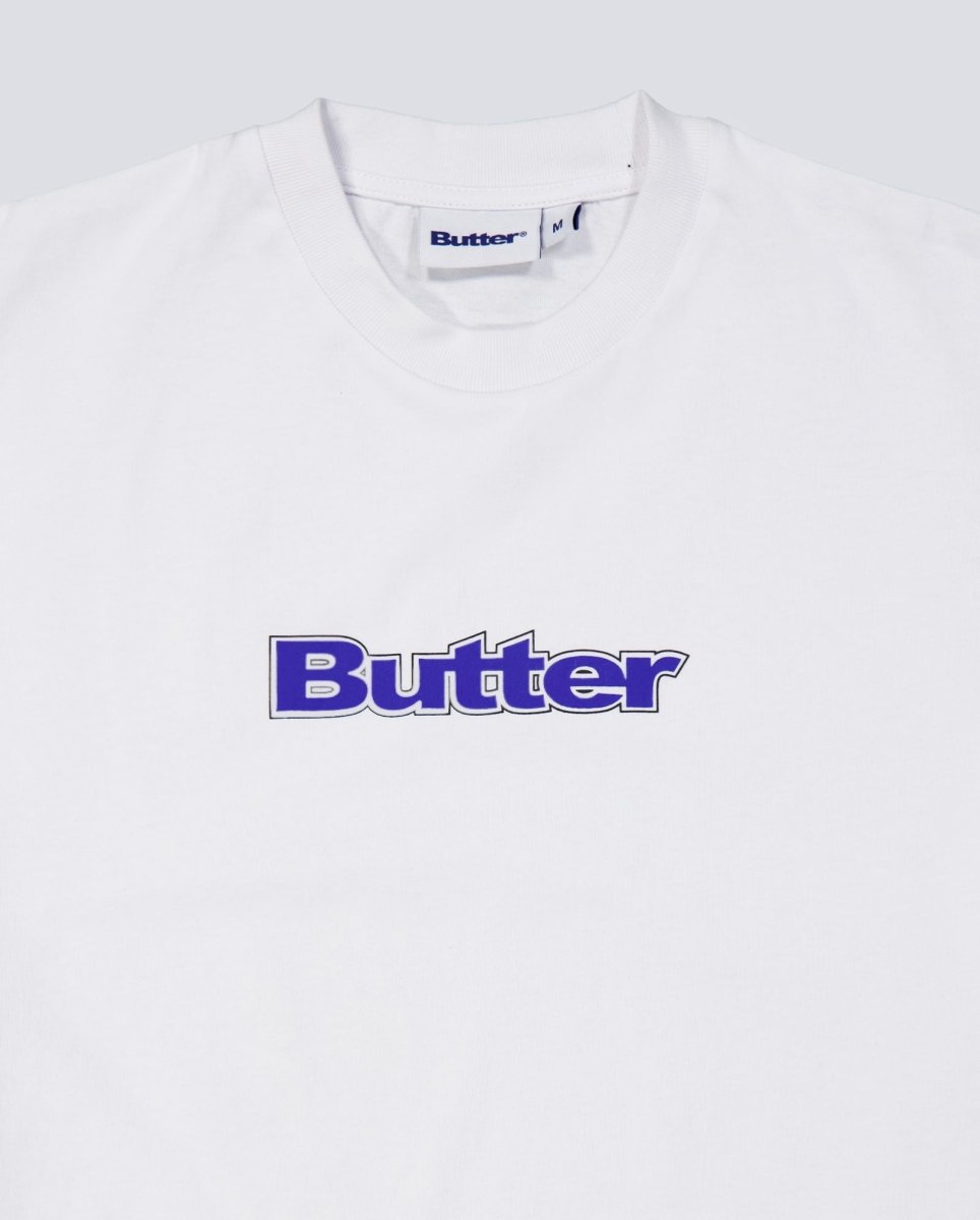 Camiseta Butter Goods Outline Logo Blanca Unisex BGQ3250301