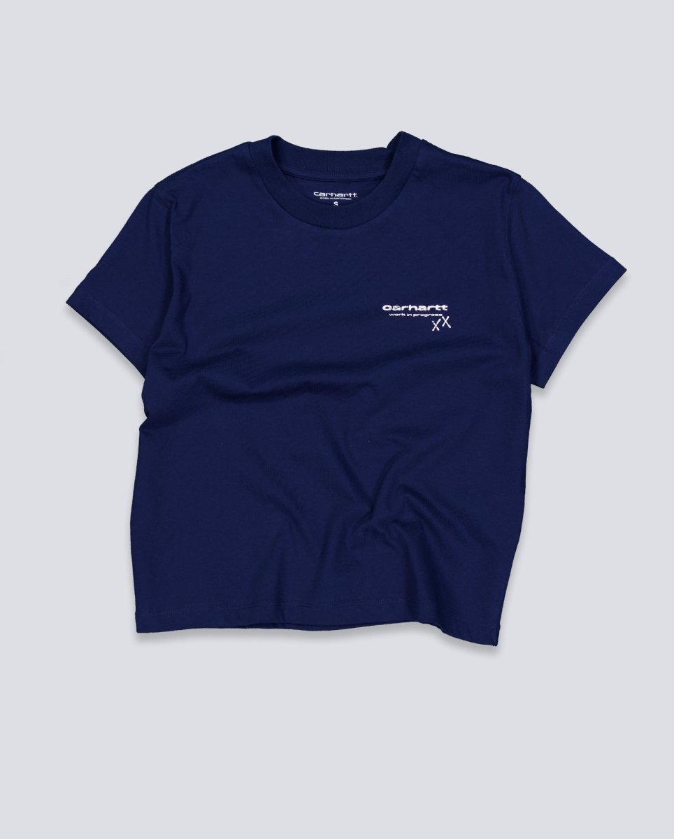Camiseta Carhartt WIP Garble Azul Mujer I036031-VQXX