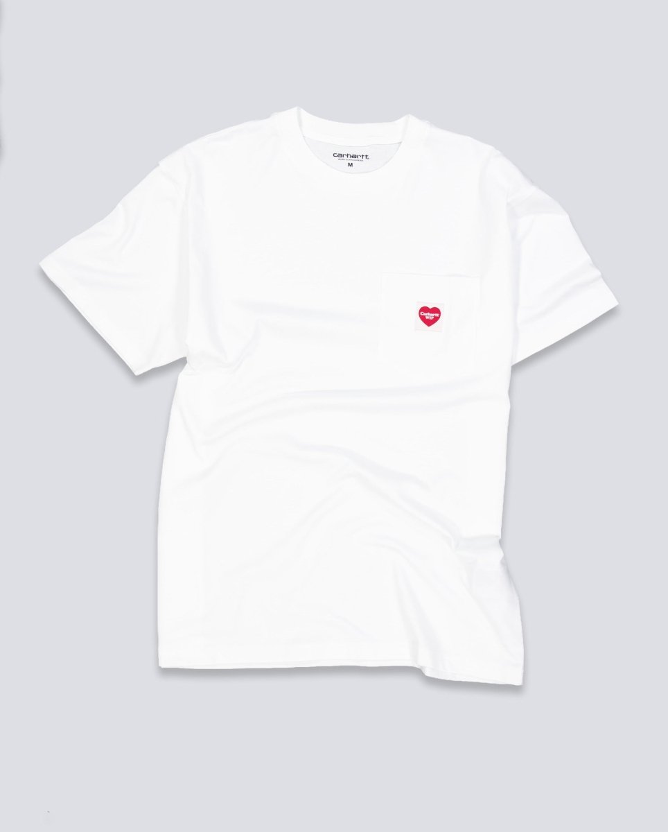 Camiseta Carhartt WIP S/S Pocket Heart Blanca Unisex I032128-1WZXX