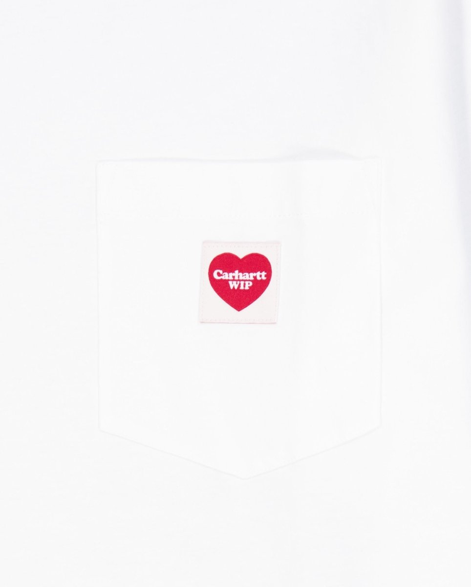 Camiseta Carhartt WIP S/S Pocket Heart Blanca Unisex I032128-1WZXX