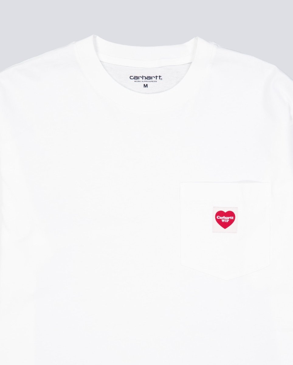Camiseta Carhartt WIP S/S Pocket Heart Blanca Unisex I032128-1WZXX