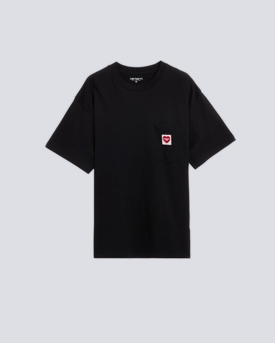 Camiseta Carhartt Wip S/S Pocket Heart Negro Hombre I032128-1V2XX