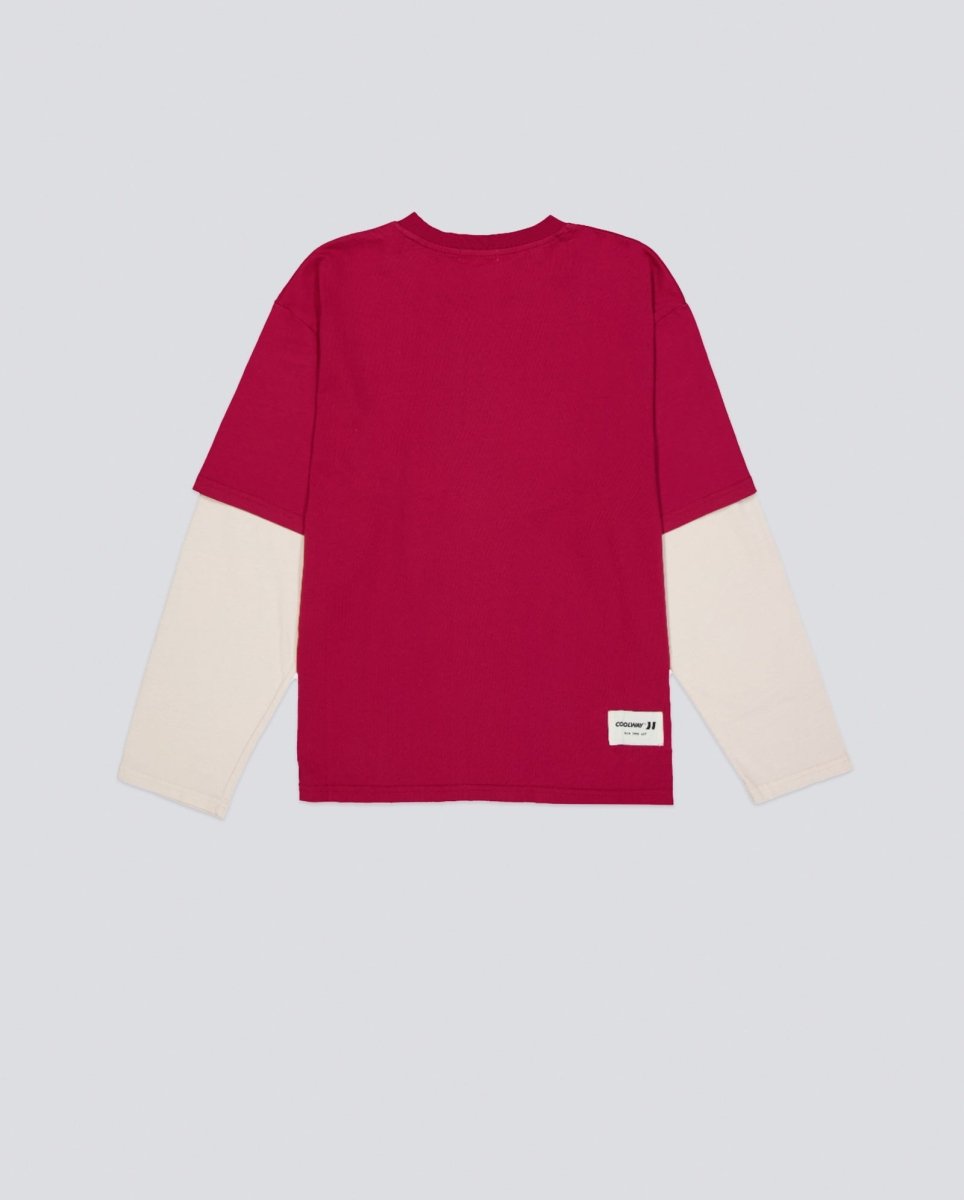 Camiseta Coolway Double Sleeve Rojo Y Blanco Unisex 9058762