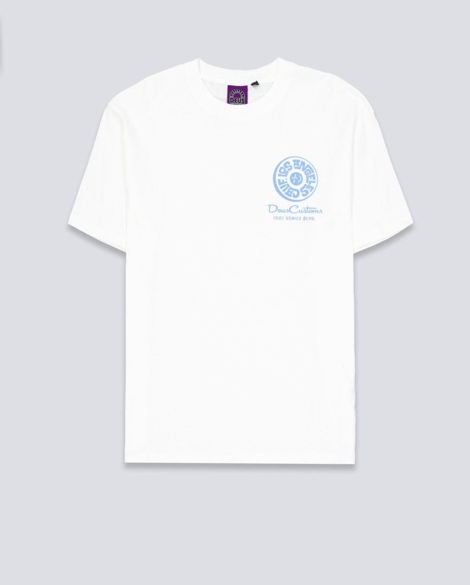 Camiseta Deus Los Angeles Address Beige Unisex D261MTS574