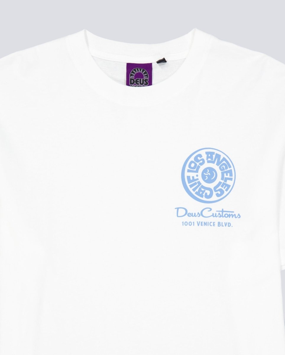 Camiseta Deus Los Angeles Address Beige Unisex D261MTS574