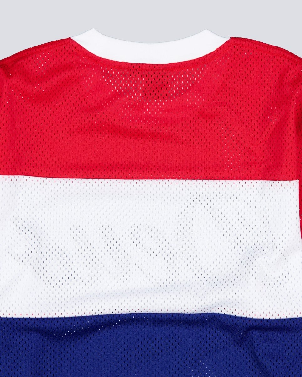 Camiseta Deus Saber Moto Jersey Blanca y Azul Hombre D261MLT164