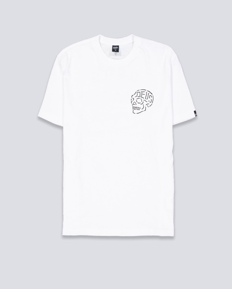 Camiseta Deus Venice Skull Blanca Unisex D261MTS128