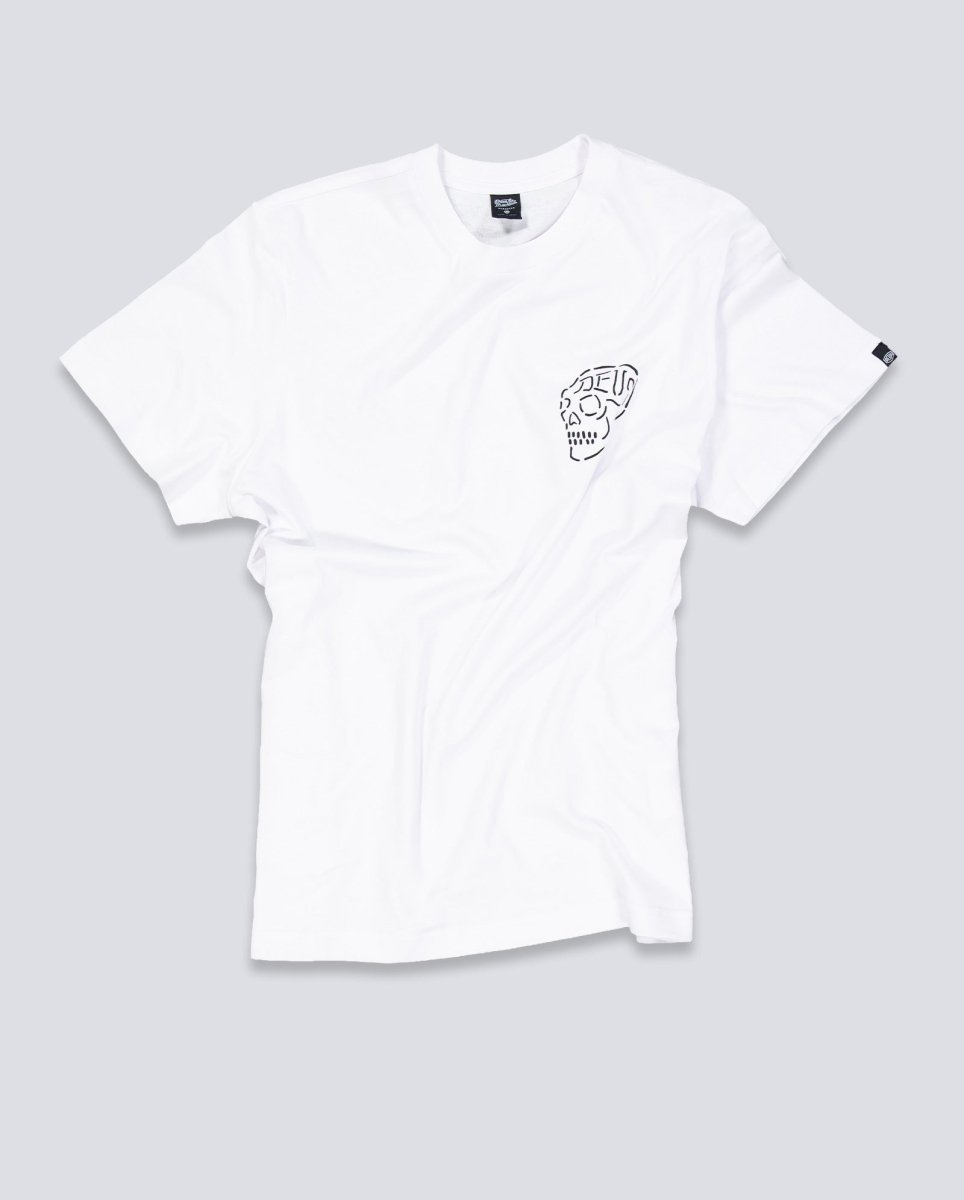 Camiseta Deus Venice Skull Blanca Unisex D261MTS128