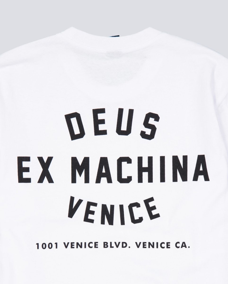 Camiseta Deus Venice Skull Blanca Unisex D261MTS128