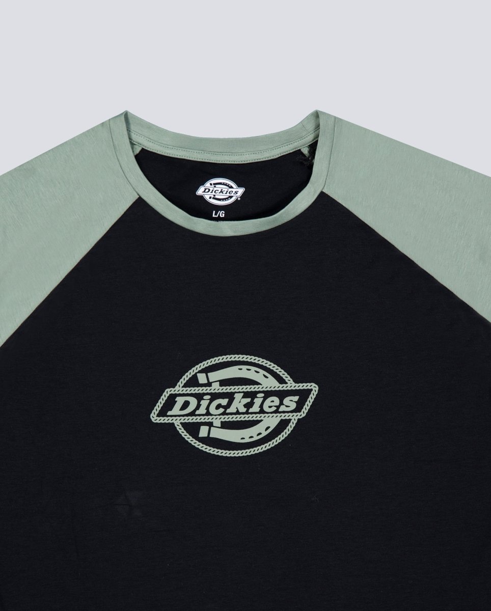 Camiseta Dickies Forth Shaw Raglan Verde Y Negro Mujer DK0A88DRL191