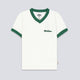 Camiseta Dickies Slayden Ringer Blanco Y Verde Mujer