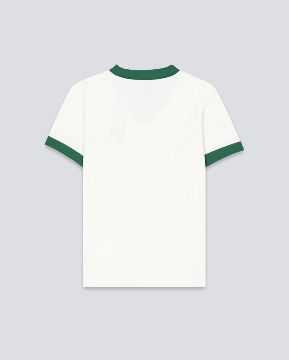 Camiseta Dickies Slayden Ringer Blanco Y Verde Mujer DK0A87Q9C481