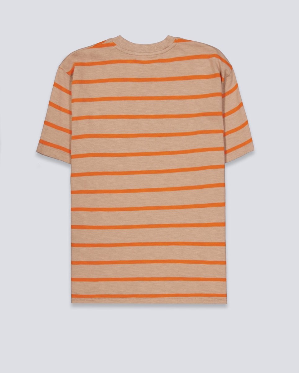 Camiseta Edmmond Studios Flame Stripes Marrón Unisex 126-30-04750