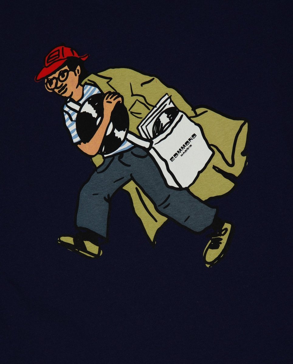 Camiseta Edmmond Studios Melomaniac Plain Azul Unisex 126-30-21590