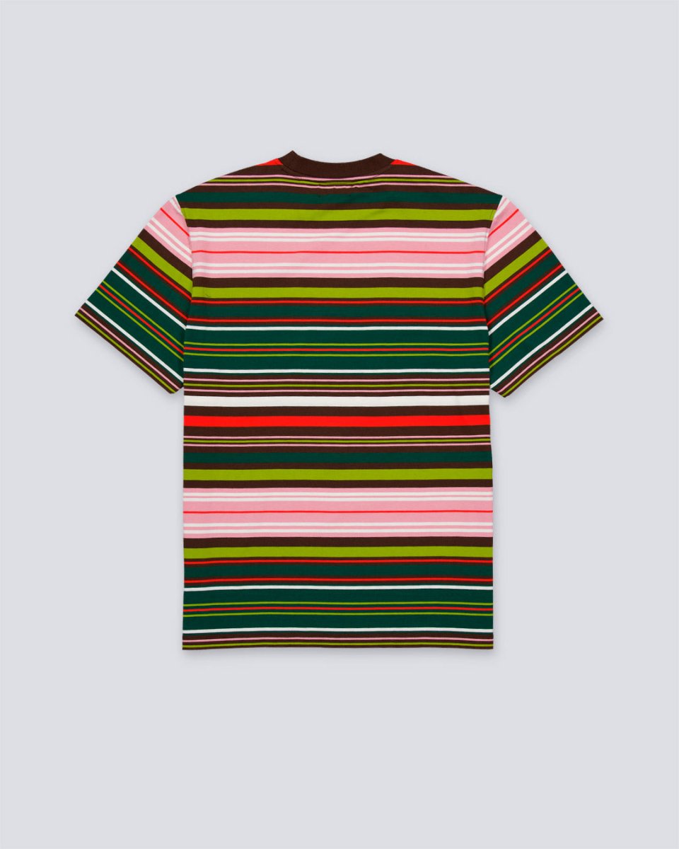 Camiseta Edmmond Studios Mini Logo Stripes Multicolor Unisex