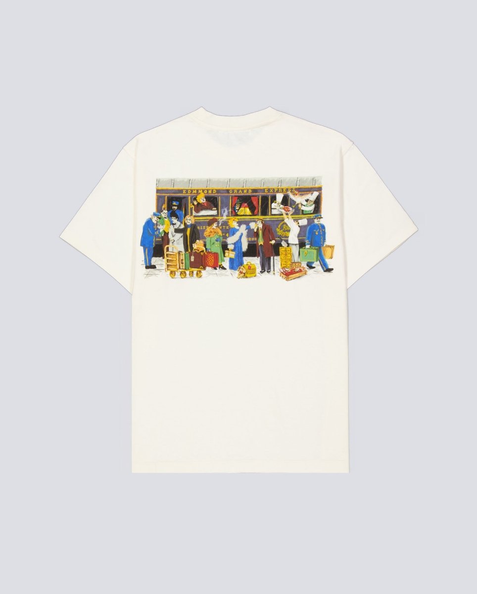 Camiseta Edmmond Studios Orient Express Blanco Hombre 325-30-11010