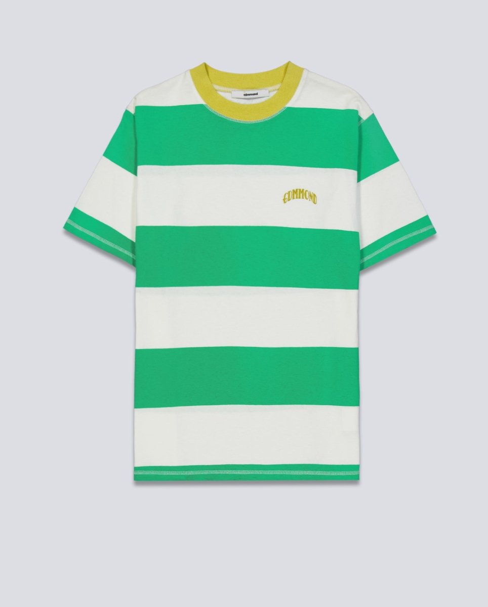 Camiseta Edmmond Studios Striped Blanca y Verde Unisex 325-30-04650