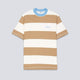 Camiseta Edmmond Studios Striped Marrón y Beige Unisex
