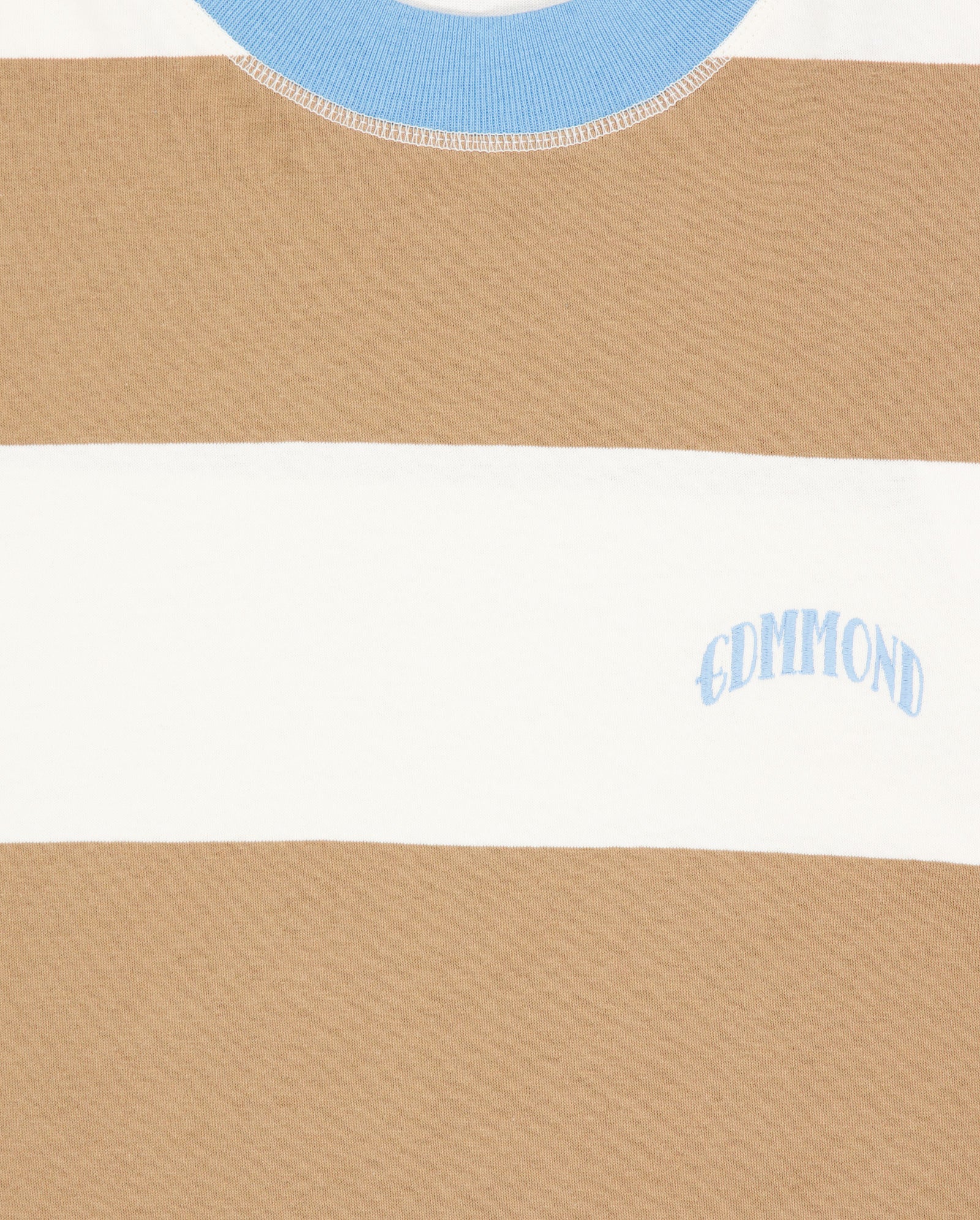 Camiseta Edmmond Studios Striped Marrón y Beige Unisex 325-30-04750