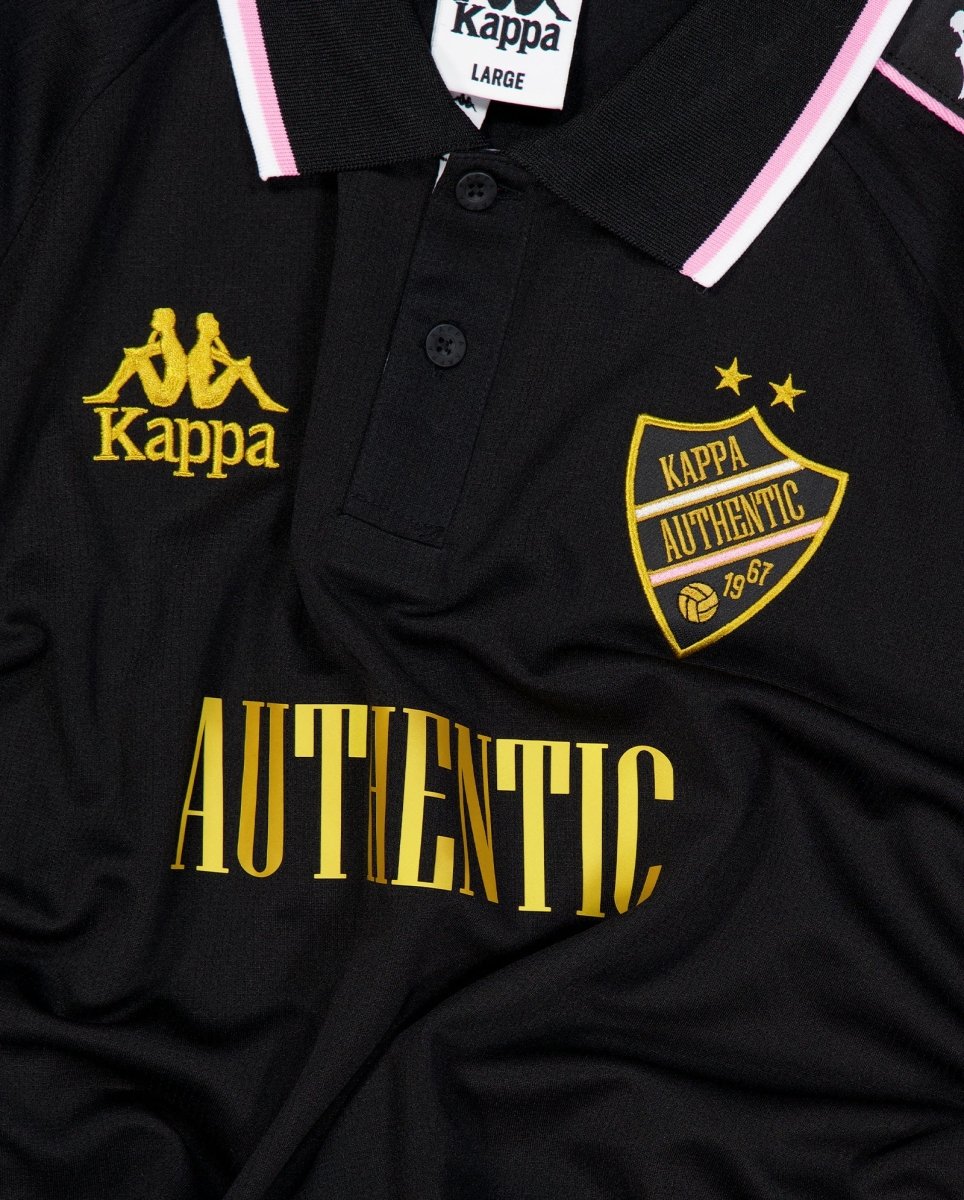 Camiseta Kappa 222 Banda Stafen Negro Unisex 38254UW-S04