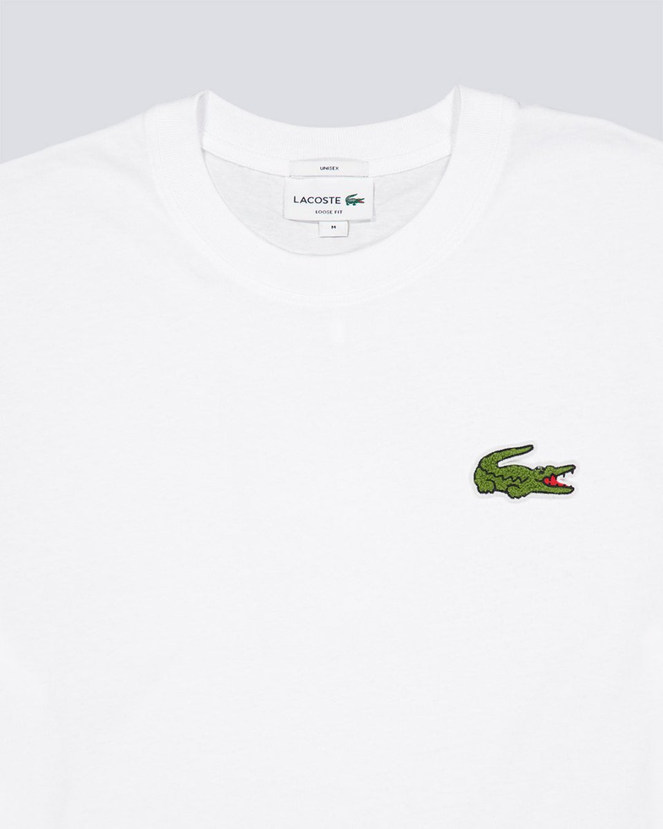 Camiseta Lacoste Loose Fit Cotton Blanco Hombre TH2745-00-001