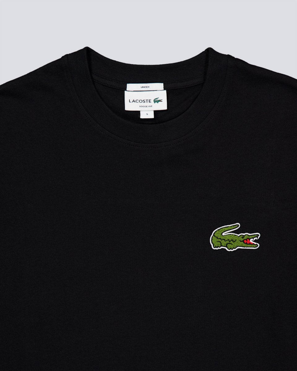 Camiseta Lacoste Loose Fit Heavy Cotton Negro Hombre TH2745-00-031