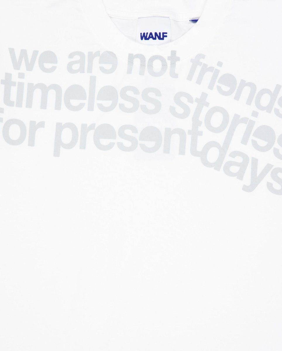 Camiseta Manga Larga We Are Not Friends Sentences Blanco Unisex