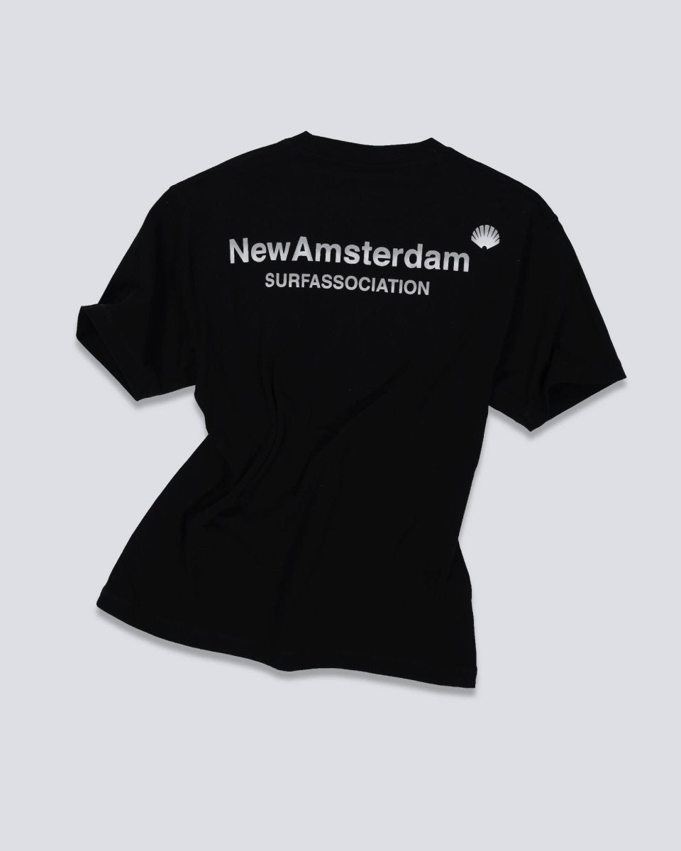 Camiseta New Amsterdam Surf Association Logo Negro Unisex 2501185002