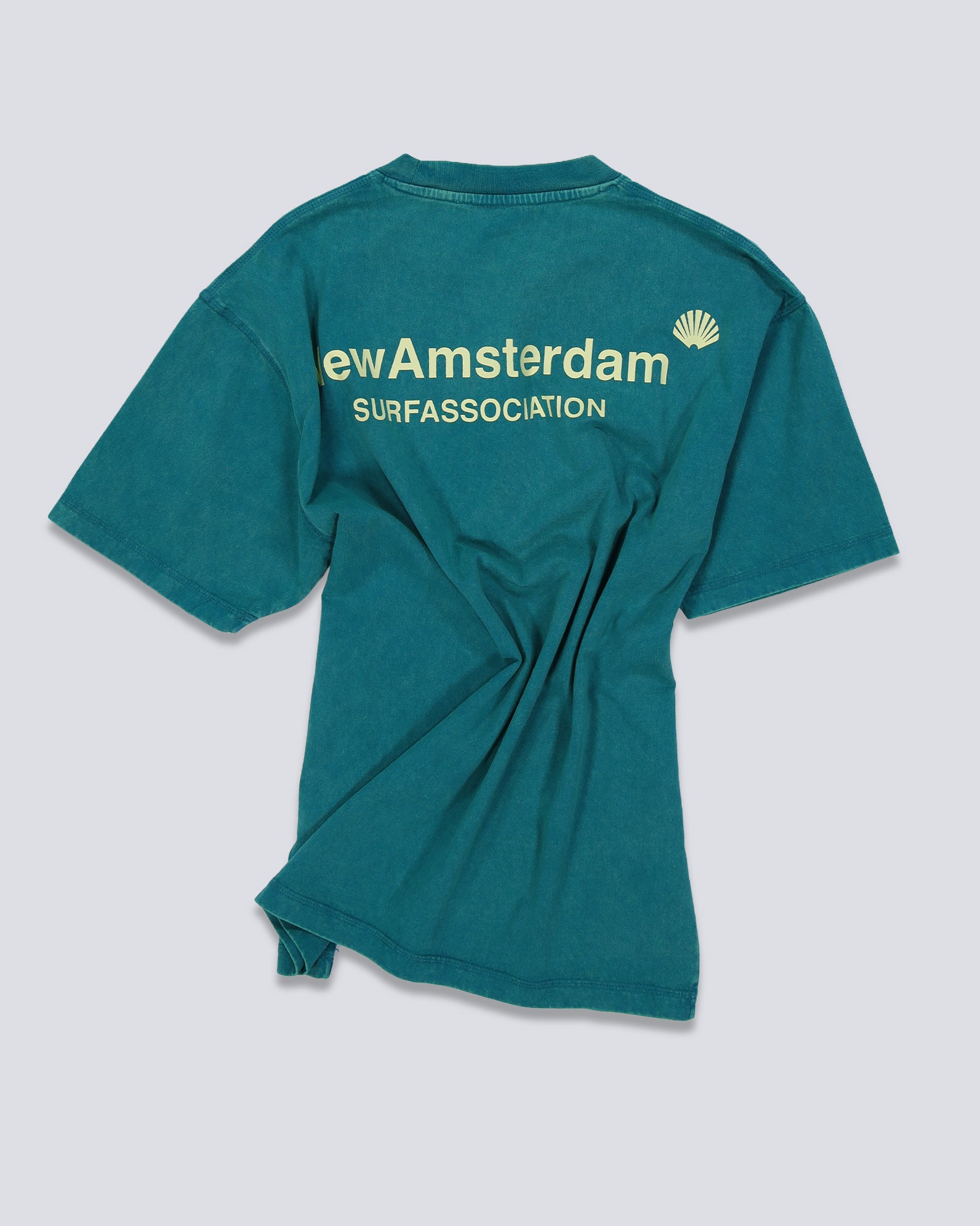 Camiseta New Amsterdam Surf Association Logo Verde Amarillo Unisex 2601064002