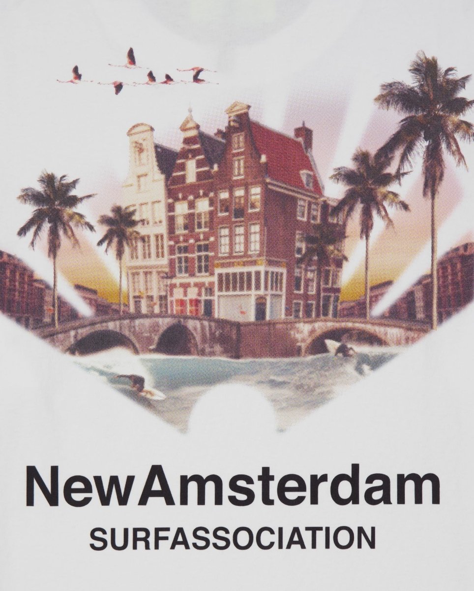 Camiseta New Amsterdam Surf Association Tropical Tee Blanco Unisex 2601074001