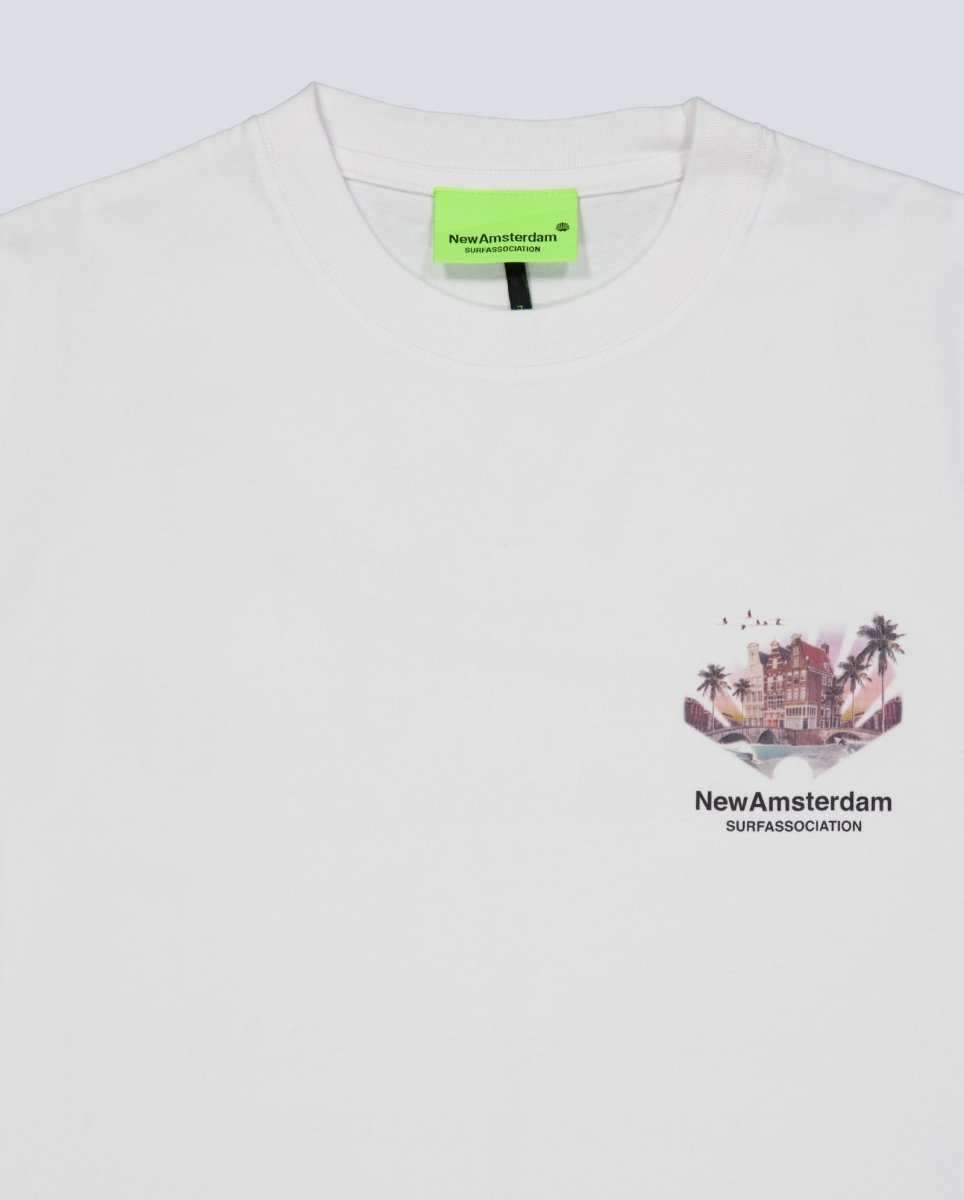 Camiseta New Amsterdam Surf Association Tropical Tee Blanco Unisex 2601074001